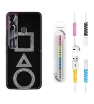 Tecno Spark 6 6 Go 8C 8 Pro 7 7 Pro Kılıf Kablo Koruma Spiral Silikon Game Begin 1799