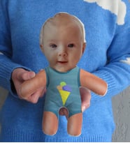 BK Gift Kişiye Özel Eğlenceli Surat Bebek Yastık-12