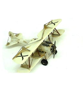 Dekoratif Metal Çift Kanatlı Uçak C0190