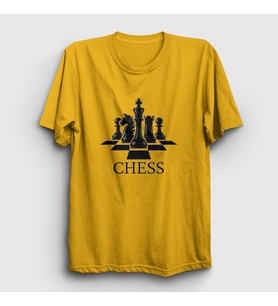 Presmono Unisex Sarı Board Chess Satranç T-Shirt 331000tt (Sarı)