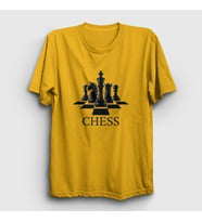 Presmono Unisex Sarı Board Chess Satranç T-Shirt 331000tt (Sarı)
