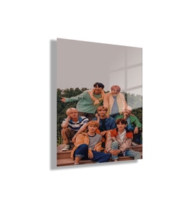 Temperli Gerçek Cam Tablo Müzik Grubu BTS Görseli
