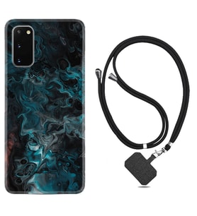 Samsung A02S A03S A10 A12 A13 A21S A22 Kılıf Boyun Askılı Silikon Colorful Abstract 1384