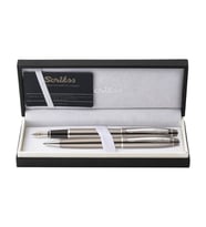 Scrikss Noble 35 Dolma Kalem ve Tükenmez Kalem İkili Set Titanyum 