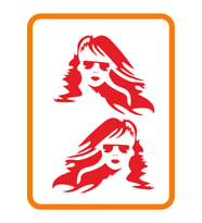 Madonna 2 Adet Sağ-Sol Takım Ticari Araç Oto Sticker 40*30 Cm Kırmızı