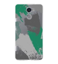 Huawei Y7 Prime Uyumlu Kapak Brush Stroke Tasarımlı Şeffaf Silikon Kılıf