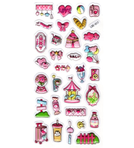Sticker Kabartmalı , Sticker Defter, Planlayıcı Etiket (LDE-017) - 19X9 cm - Lunapark