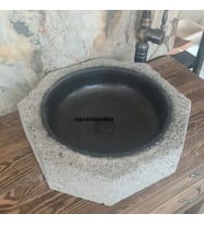 Bazalt Siyah Dışı Mucartalı Yıldız Lavabo (K.Siyah)