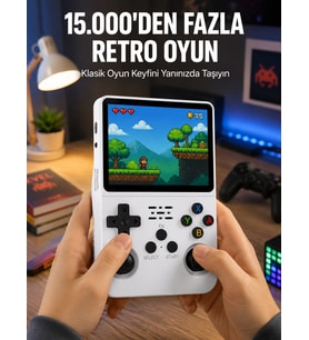 Taşınabilir Retro Oyun Konsolu Geniş Ekran Ve Çoklu Emülatör Desteği Yeni Nesil