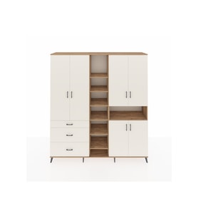 Hyperion Dolap 13 Raflı 3 Çekmeceli 6 Kapaklı 220x44x243 Çam-Aytaşı/Aytaşı