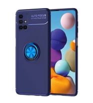 Durukar® Samsung Galaxy M51 Kılıf Range Yüzüklü Silikon - Mavi