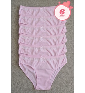 Kadın 6'lı Paket Dantel Detaylı Pamuklu Bikini Külot Esnek İz Yapmaz Yumuşak İç Çamaşırı