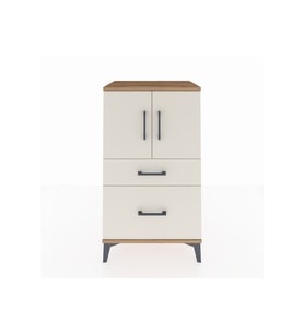 Hyperion Komodin 2 Raflı 2 Çekmeceli 2 Kapaklı 60x44x106 Çam-Aytaşı
