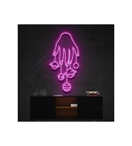 El Gezegenler Galaksi Figürlü Dekoratif Neon Tabela