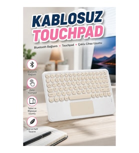 Bluetooth Touchpad Kablosuz Klavye Tablet Uyumlu Dokunmatik Kontrol