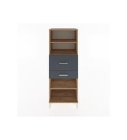Hyperion Dolap 3 Raflı 2 Çekmeceli 60x44x163 Çam-Antrasit