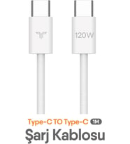 Ultra Hızlı PD Type-C Şarj Kablosu - Hasır Örgülü Kırılmıaz