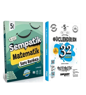 Ünlüler Karması 5. Sınıf Matematik Sempatik Soru Bankası ve Ankara Yayıncılık Deneme Seti 2 Kitap