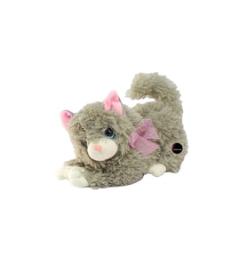 Miyavlayan Sesli Kedi Peluş Oyuncak 30 cm (Çok Renkli)