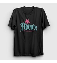 Presmono Unisex Beyaz Logo Moxes Oyun 2077 Cyberpunk T-Shirt 528047tt (Siyah)