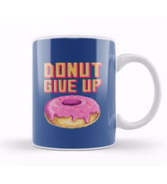 Doughnut Retro Pixel Donut Give Up Kupa Bardak Porselen