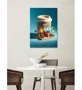 COFFE SHOP ART KANVAS TABLO RESTORAN EV DUVAR SALON OFİS HEDİYELİK DEKARASYON SÜSÜ ÖLÇÜ SEÇİNİZ :)