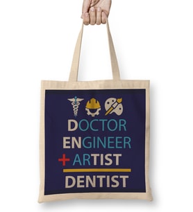 Doctor Engineer Artist Dentist 04 Bez Çanta Uzun Saplı