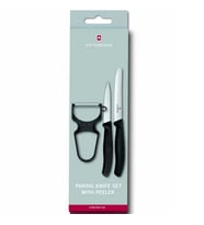 Victorinox 6.7113.35 Soyma Bıçağı Seti, 3 Parça Siyah