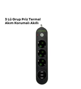 3 Usb Portlu Üçlü Priz Cxe103