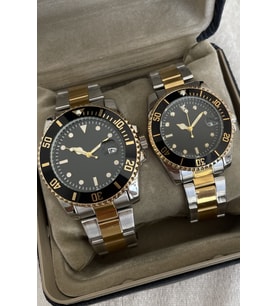 Özel Saat Kutusu ile Takvimli Rolex Model Çift Kadın Erkek Kol Saati Zarif Metal Kordon Gümüş Altın Siyah Gold Sevgiliye Çiftlere Özel Dogum Gunu Yildonumu İcin Hediyelik Kol Saati Hediyesi Dogum Gunu Hediyelik Avantajlı Ürün