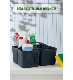 Bölmeli Deterjanlık Organizer Füme