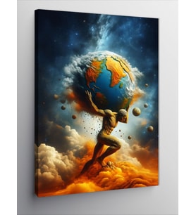 Kanvas Tablo Atlas Ve Dünya