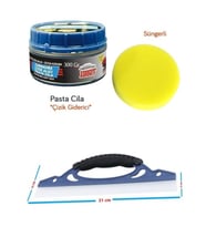 Çizik Giderici Parlatıcı Pasta Cila Süngerli + Oto Cam Sil Çekçek