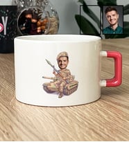 Kişiye Özel Karikatürlü Jandarma Lüks Fincan Jandarma Günü Hediyesi