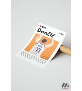 Doncic Basketbol Posteri, Çerçevesiz Yüksek Kalite Duvar Afişi - Spor Severlere Hediye