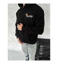 Kışlık Üç İplik Kapşonlu SweatShirt - Siyah