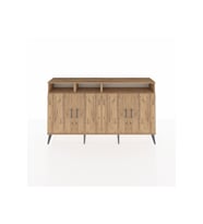 Arges Konsol 6 Raflı 4 Kapaklı 176x30x99 Çam-Çam