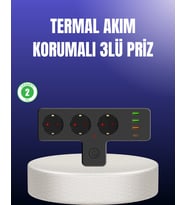 USB ve Type-C Portlu Anahtarlı Çoklu Priz Güç Ünitesi