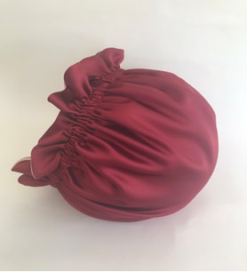 Bordo Gold Çift Taraflı Saten Saç Bonesi