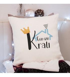 Evimizin Kralı Tasarımlı Yastık