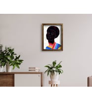 BK Home Doğal Masif Ahşap Çerçeveli Tablo 45x65cm-22