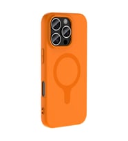 iPhone 16 Pro Max Kılıf M-Safe Şarj Özellikli Aris Silikon Kılıf Turuncu