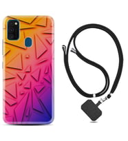 Samsung M21 M22 M23 M30 M31S M32 Kılıf Boyun Askılı Silikon Üçgenler 1635