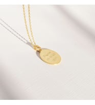 Kişiye Özel 925 Ayar Gümüş Bebek Doğum Bilgili Kolye (Gold)