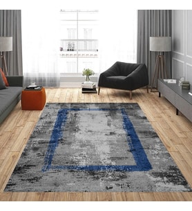 Eliana Home Dijital Baskı Yıkanabilir Kaymaz Taban Salon Halısı Ve Yolluk LNA0826-FNL36 (Mavi)