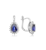 5.50 Karat Safir Pırlanta Küpe