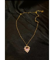 ÇELİK PEMBE KALBİM KOLYE