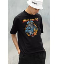 Megadeth Müzik Grubu Baskılı Unisex Oversize Rock Metal Tişört