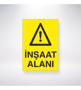 İnşaat Alanı 21x28 Arkası Yapışkanlı Levha