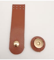 Angel Çanta Aksesuar 11x3 cm Taba Gerçek Deri Düz Çanta Kapağı Light Gold Metalli